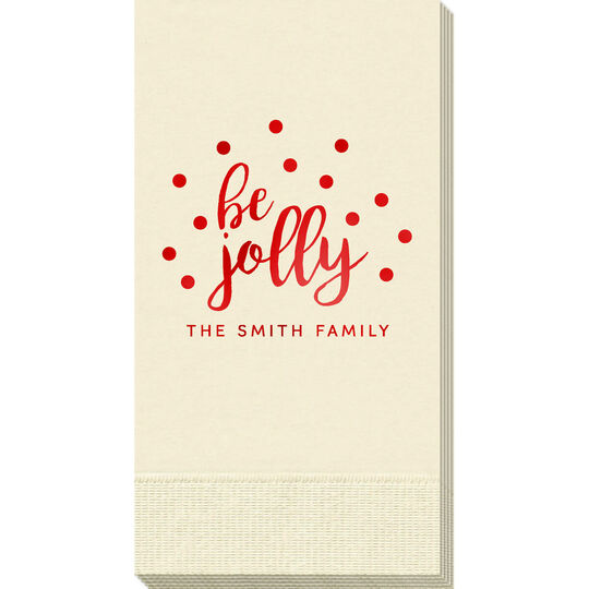 Confetti Dots Be Jolly Guest Towels